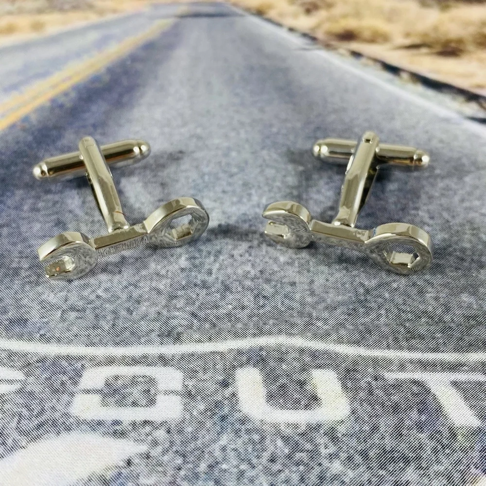 Wrench Cufflinks Hot Rod Rocker Rockabilly
